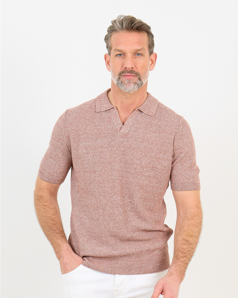 Brown Tennis Polo Sweater