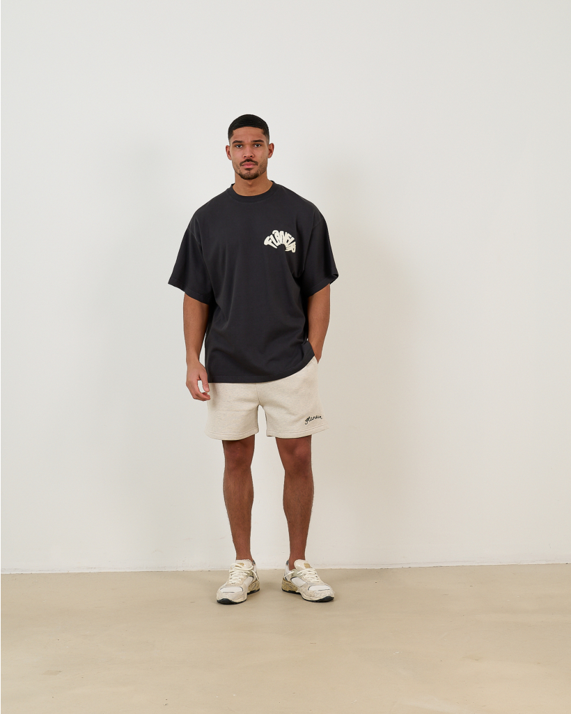 Sounds Good T-Shirt with Graphic Back Design - Washed Black