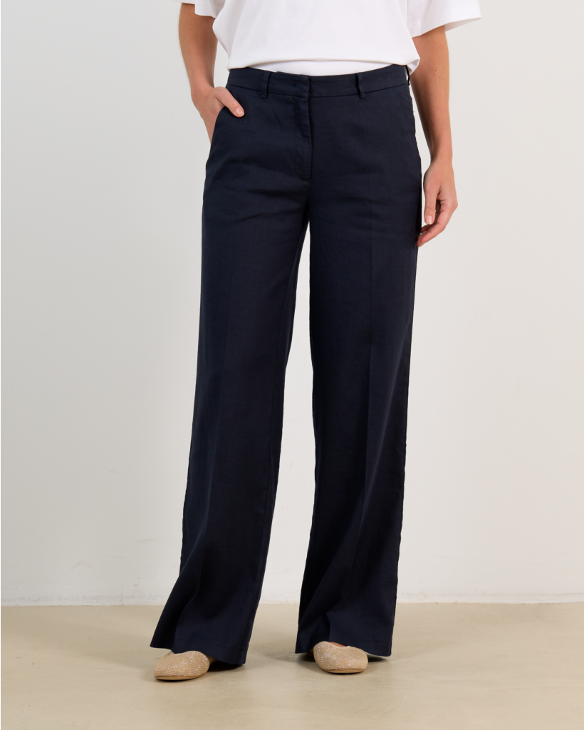 Women's regular fit trousers 487 navy