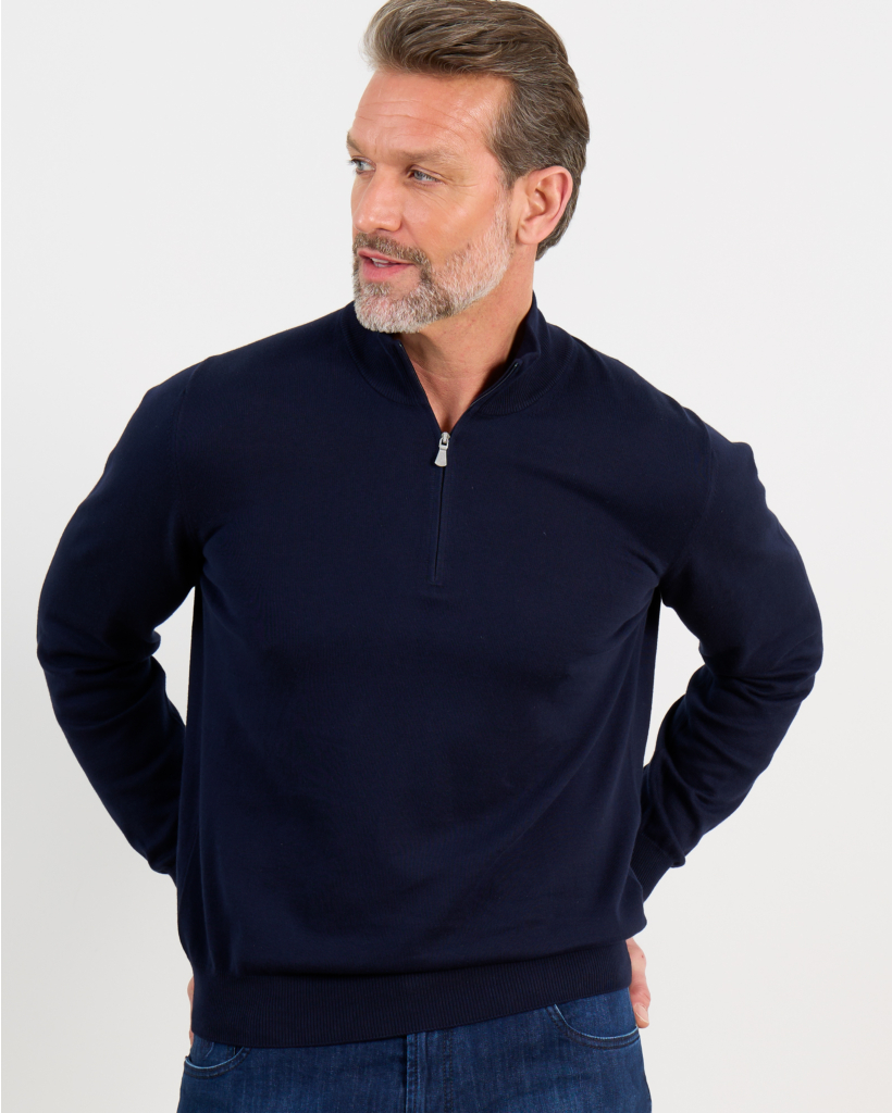 Navy Zip Pullover