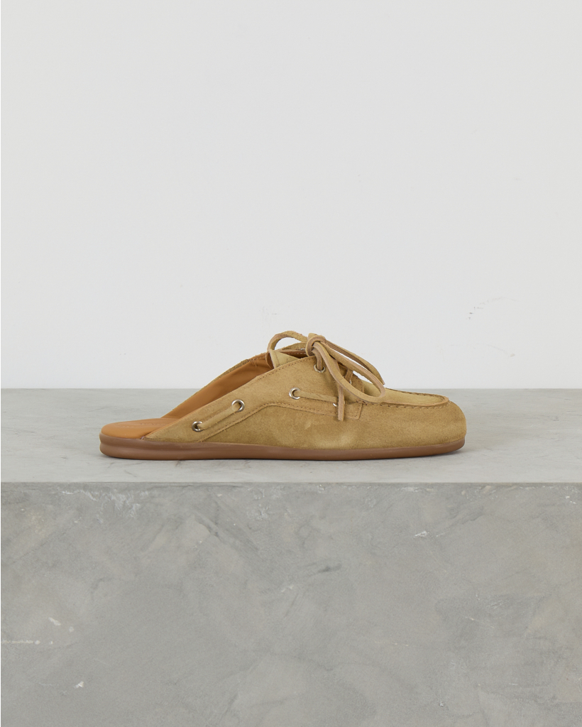 Boat Loafer Mule Sand