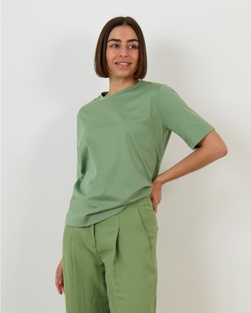 T-shirt Short Sleeve Round Neck Green