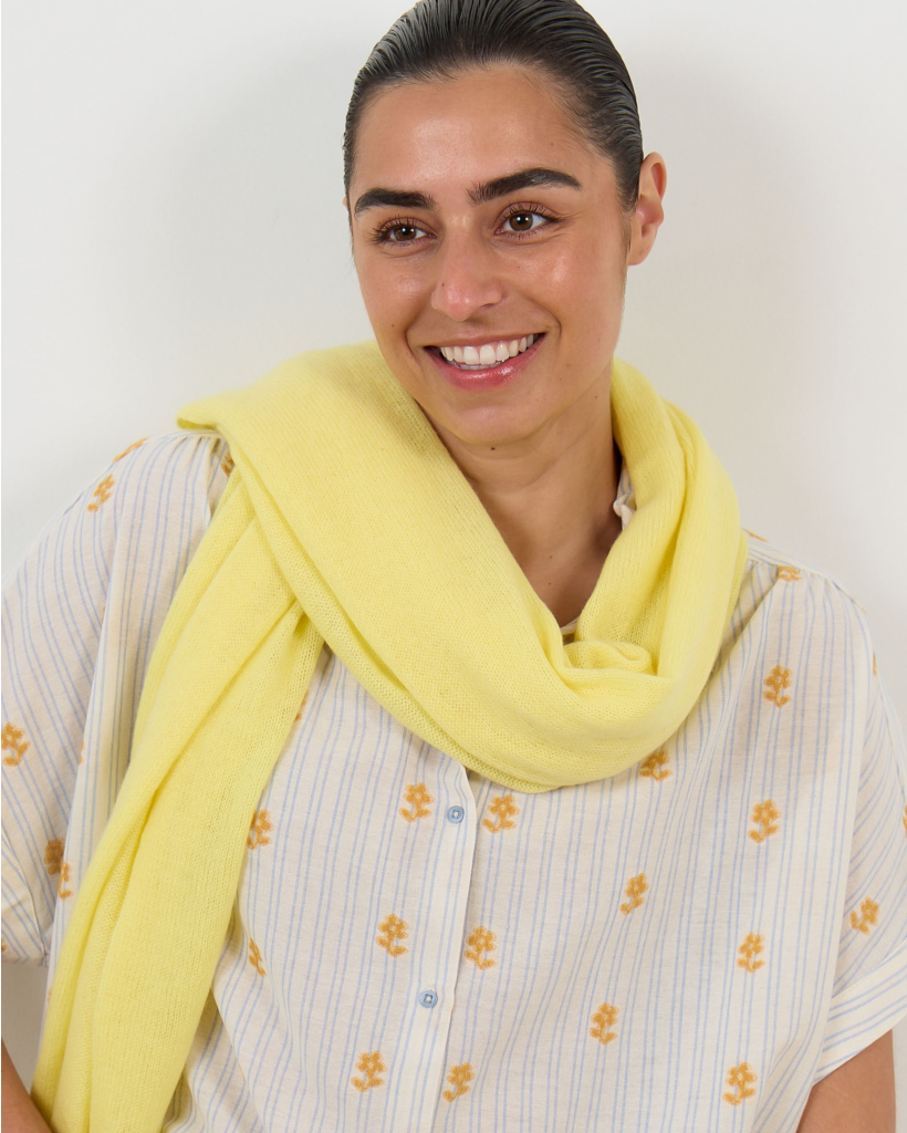 Infinity Cashmere Scarf Lemon Fizz