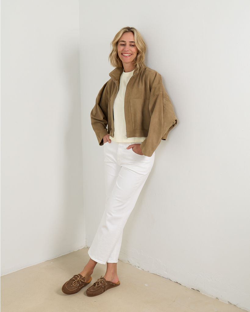 Elstow Suede Jacket Beige