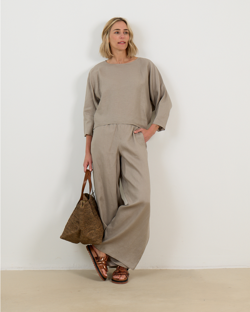 Ceiling Khaki Linen Trousers