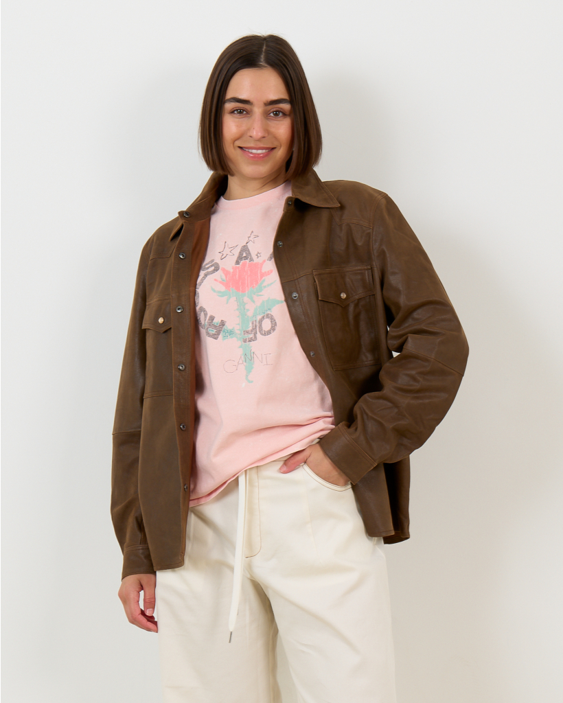 Havana Suede Blouse Donker Bruin