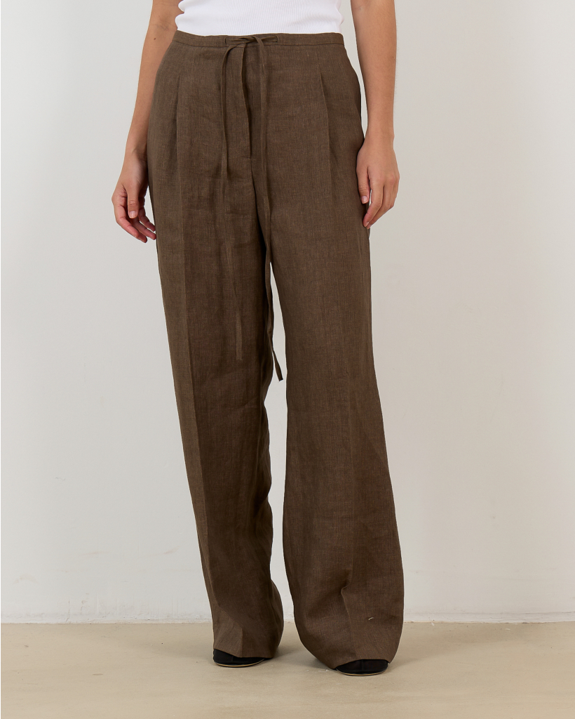 Brown Melange Trousers