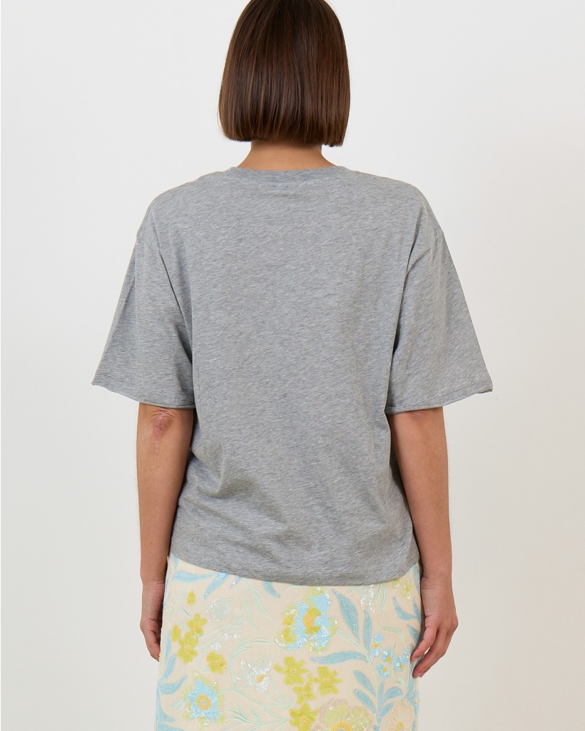 T-shirt Short Sleeve Round Neck Grey