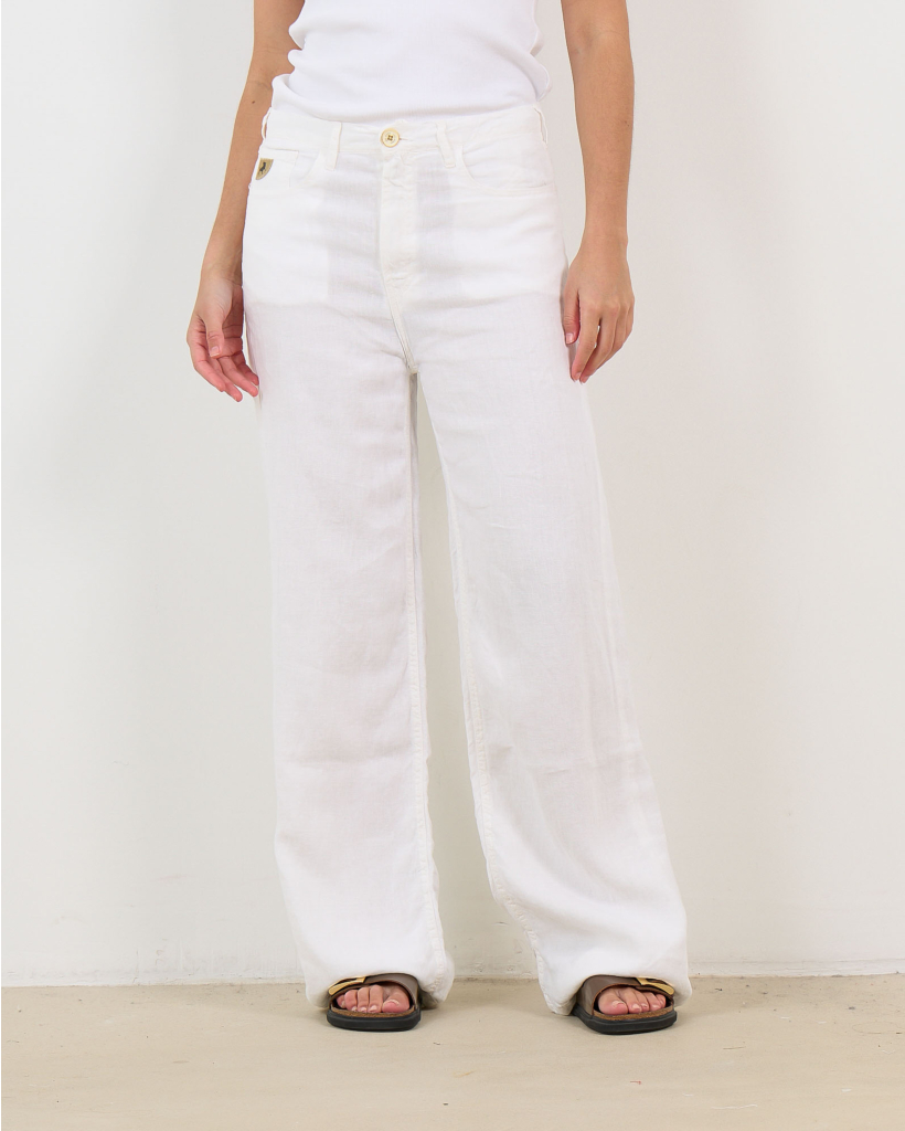 Skater Linen Trousers White