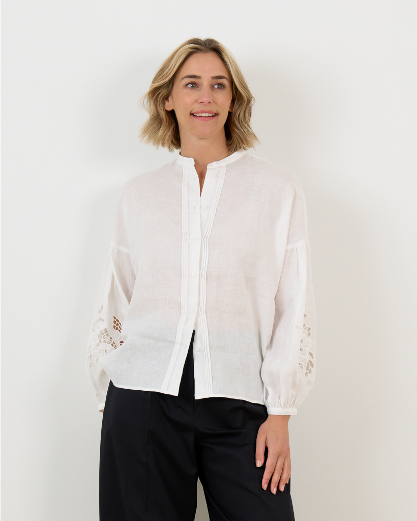 Long-sleeve blouse 001 white