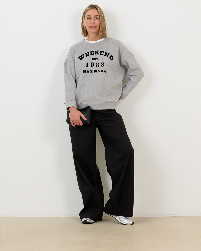 Grey Cotton Crewneck Sweatshirt