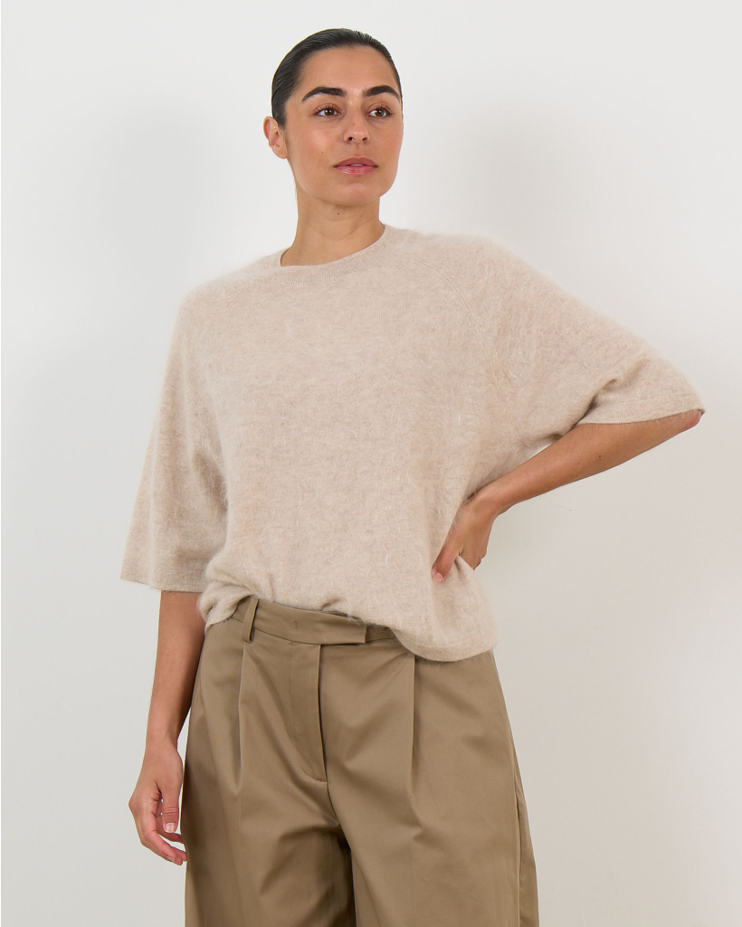 Jenna Brushed Cashmere Sweater Oat