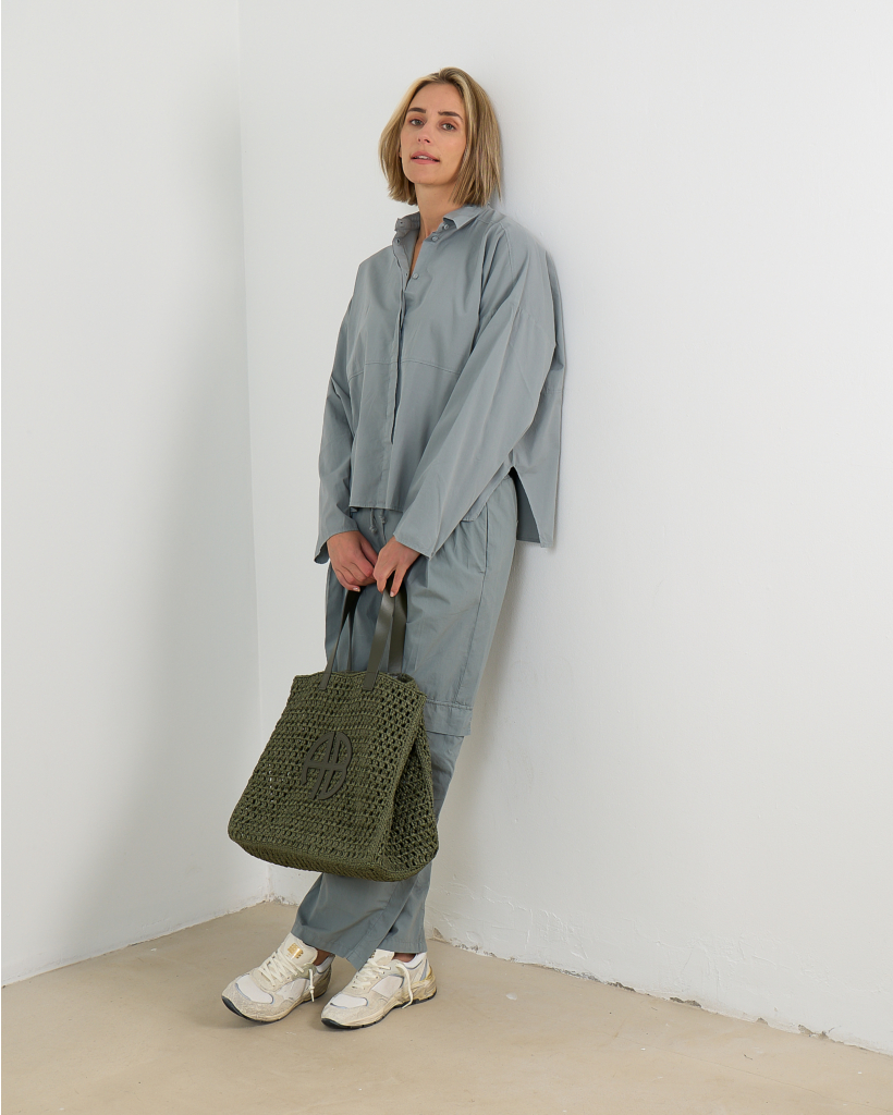 Katoenen Blouse Monument Grey 