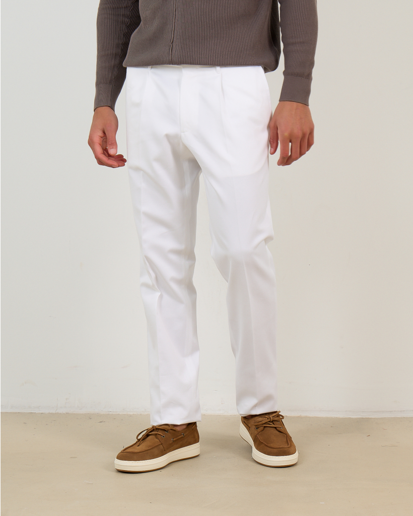 White Cotton Trousers