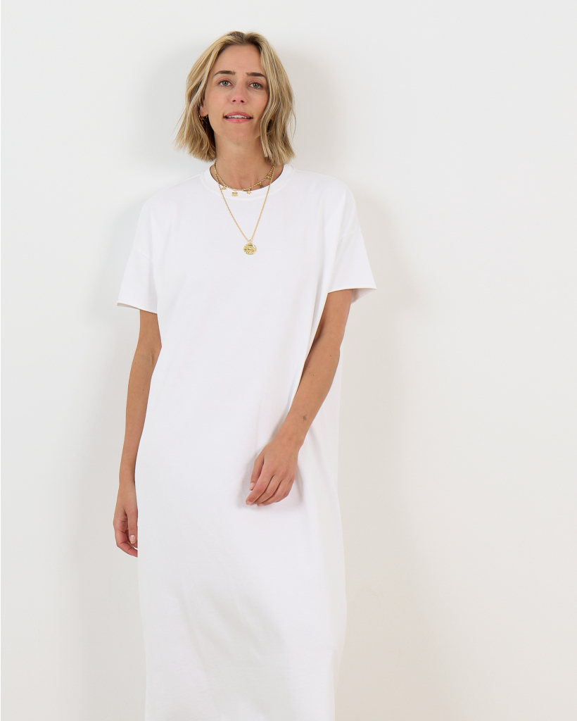 Gigi Maxi T-shirt Dress White