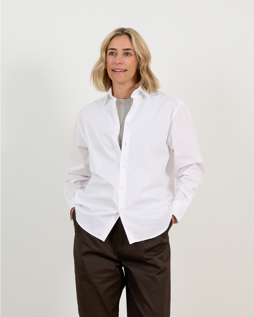 White Long-Sleeve Blouse