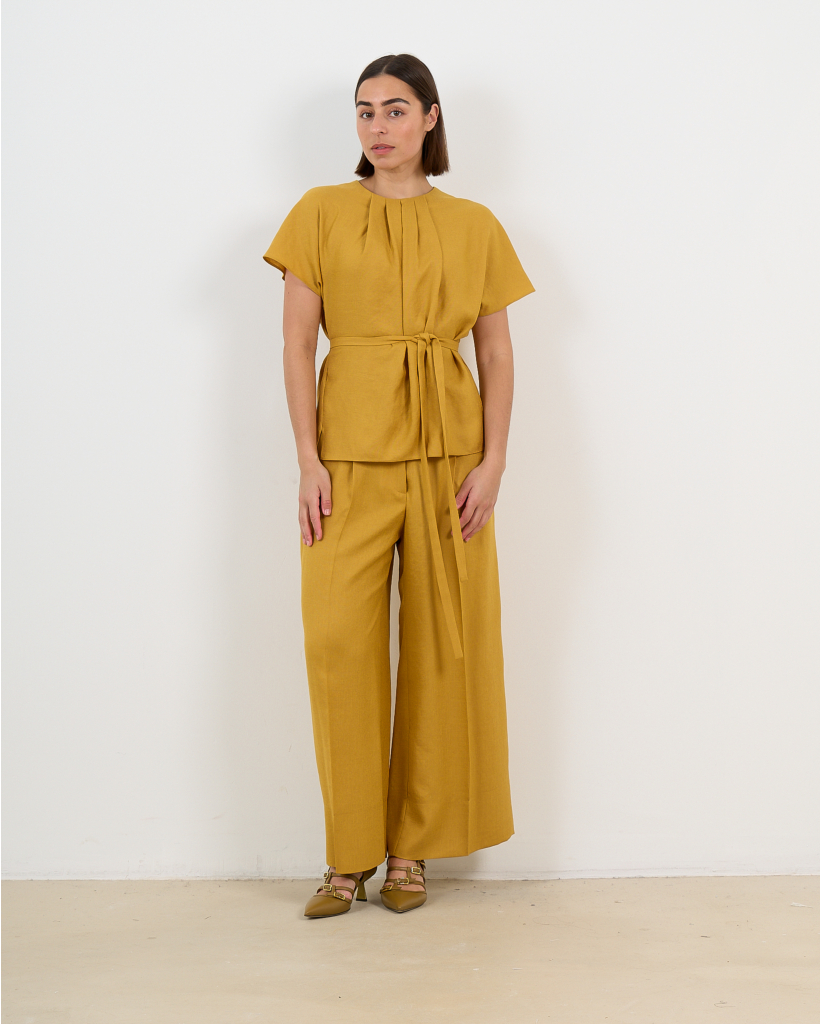 Eva Trousers Ochre Yellow