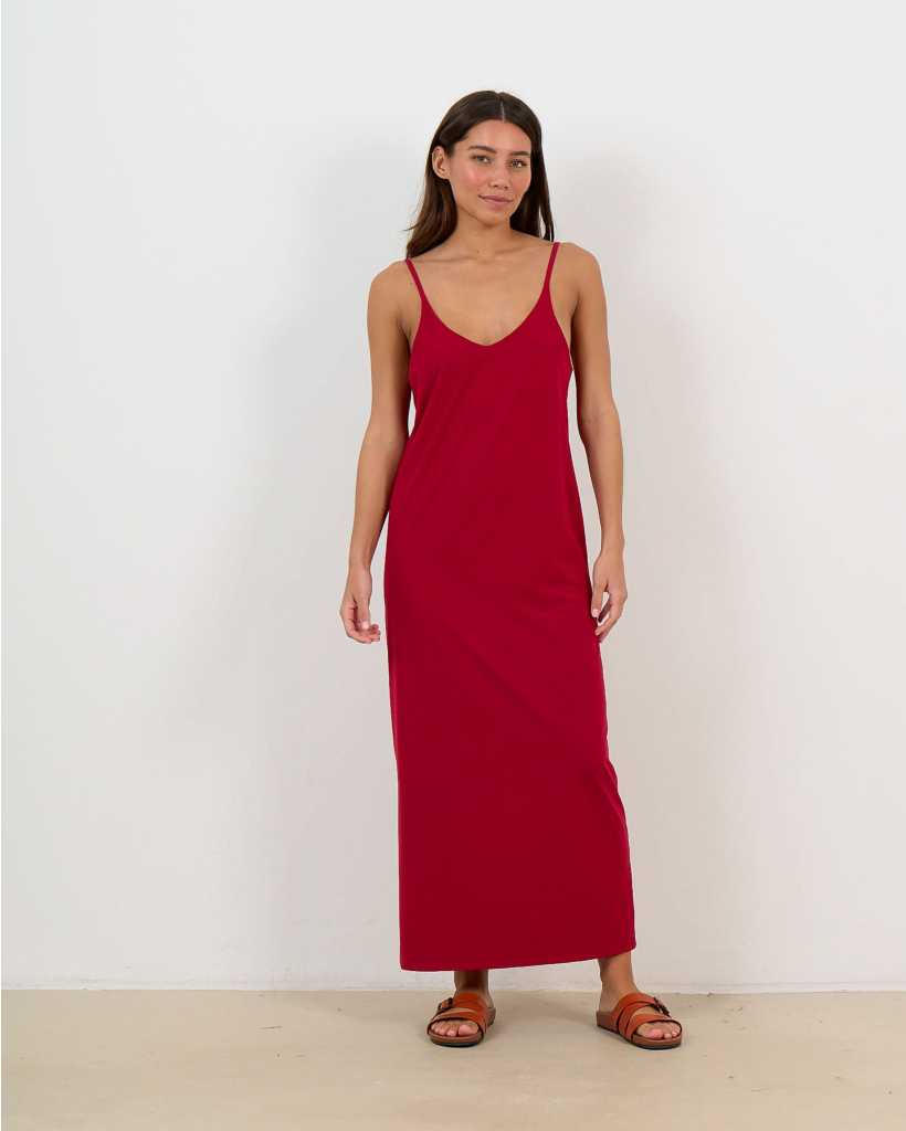 Travel Fabric Midi Dress Rumba
