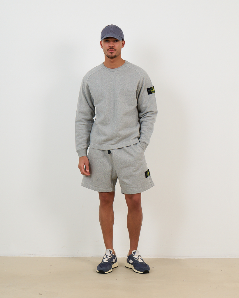 6100022 Oversized Heavyweight Fleece Sweater Melange Grey