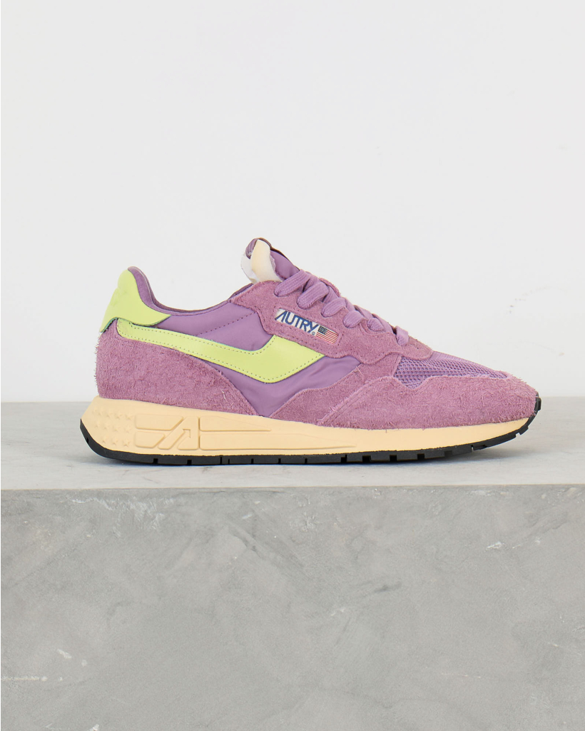 Reelwind Nylon and Suede Low-Top Sneakers in Flor/Daiqgr