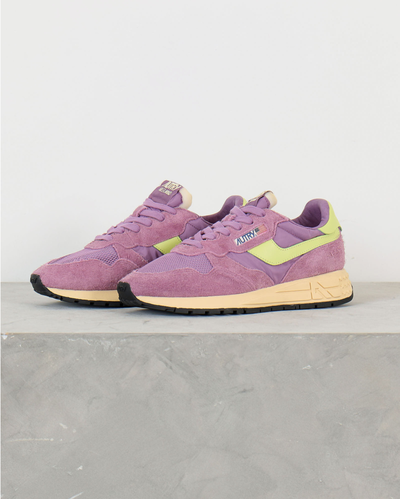 Reelwind Nylon and Suede Low-Top Sneakers in Flor/Daiqgr