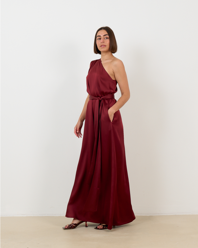 Silk Lauri Maxi Dress - Brown