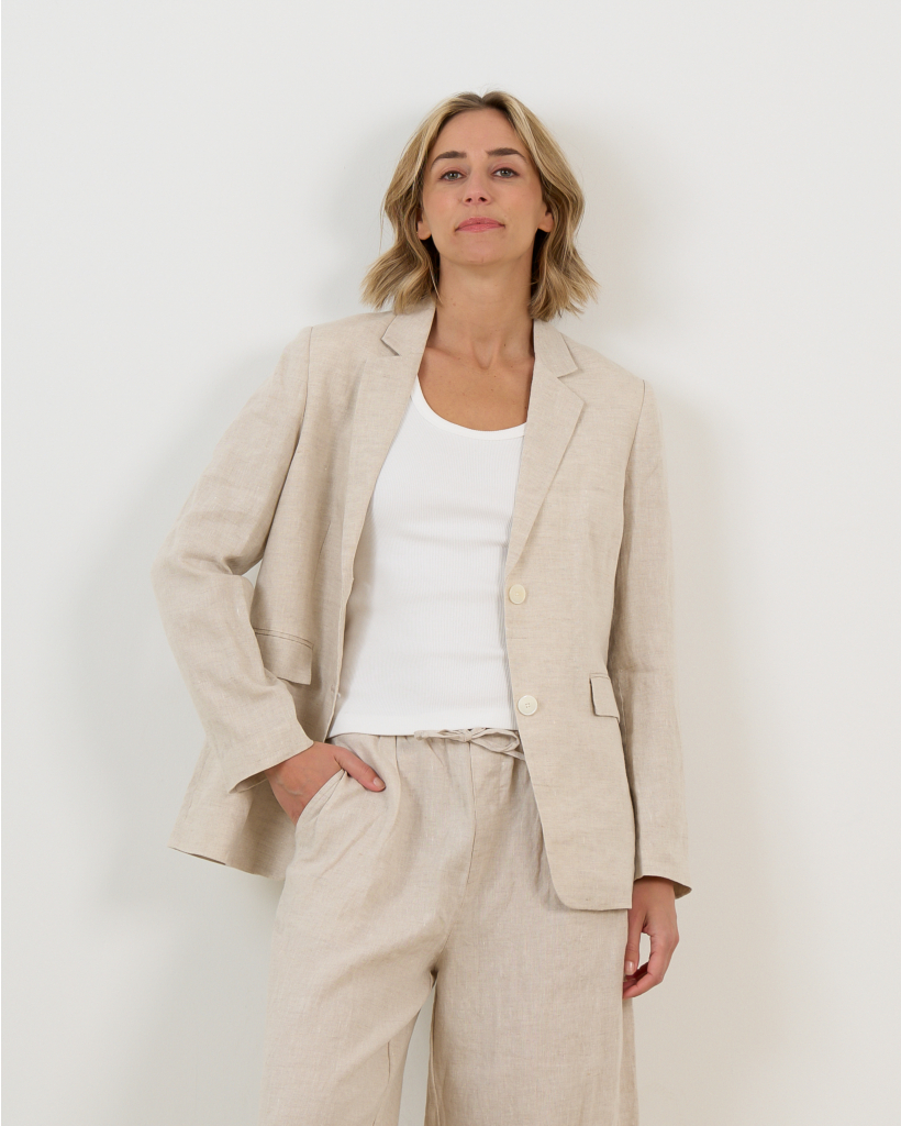 Lola Linen Blazer - Beige