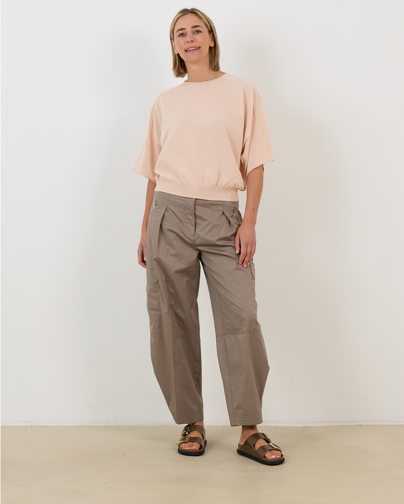 Dilary Pullover Short Sleeve Round Neck Blush