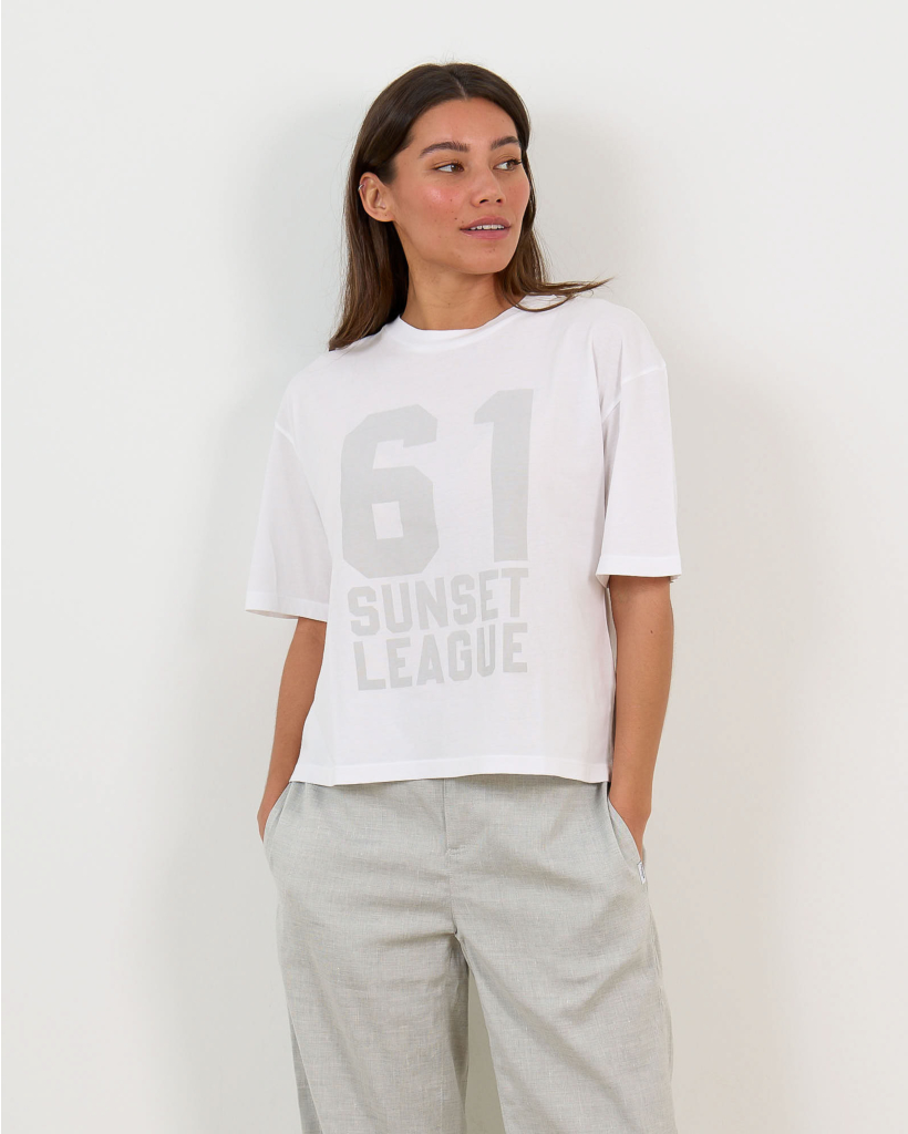 T-shirt with print White/Grey