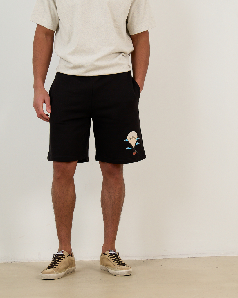 Aéronautique Jogger Sweat Shorts Black