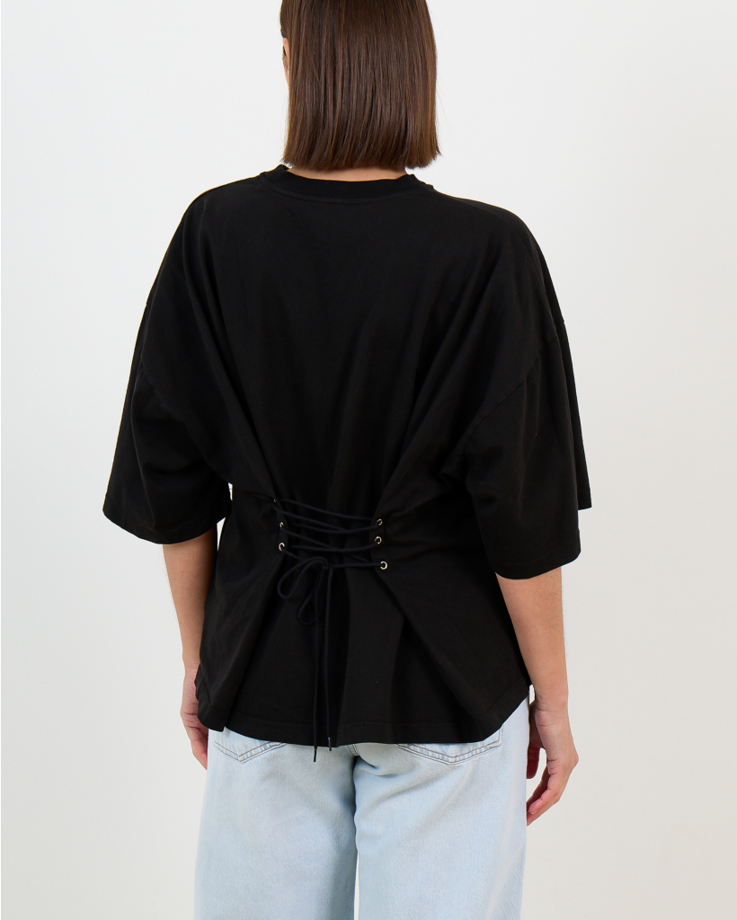 Ellery T-Shirt with Back Detail - Black