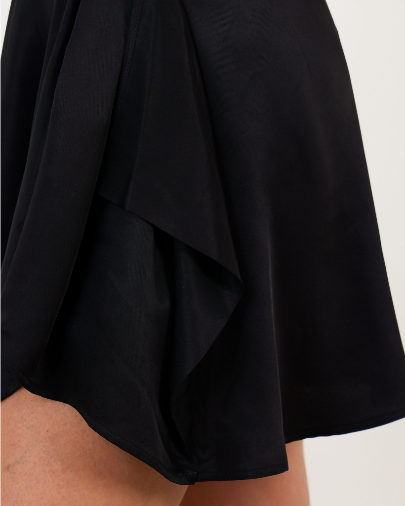Olyss Asymmetric Mini Dress Black