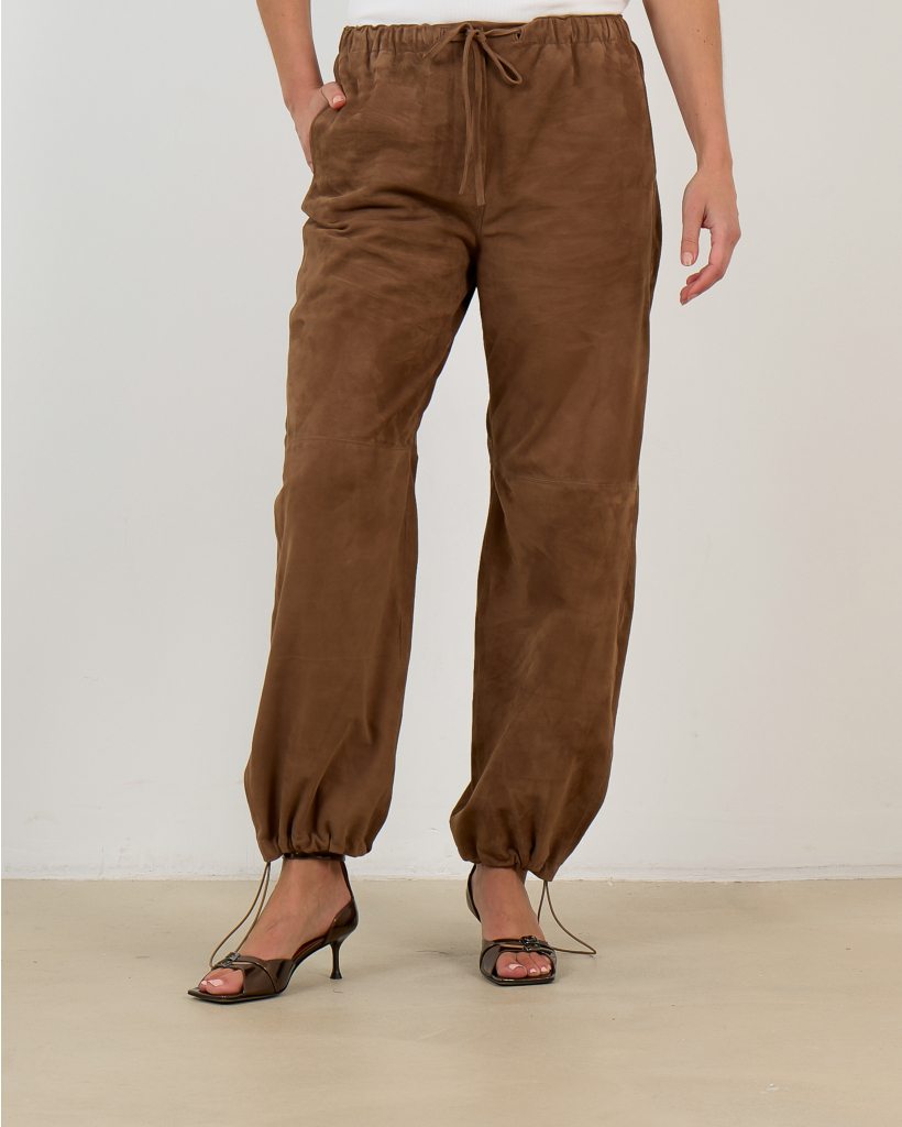 Ruby Leer/Suede Pantalon Wood