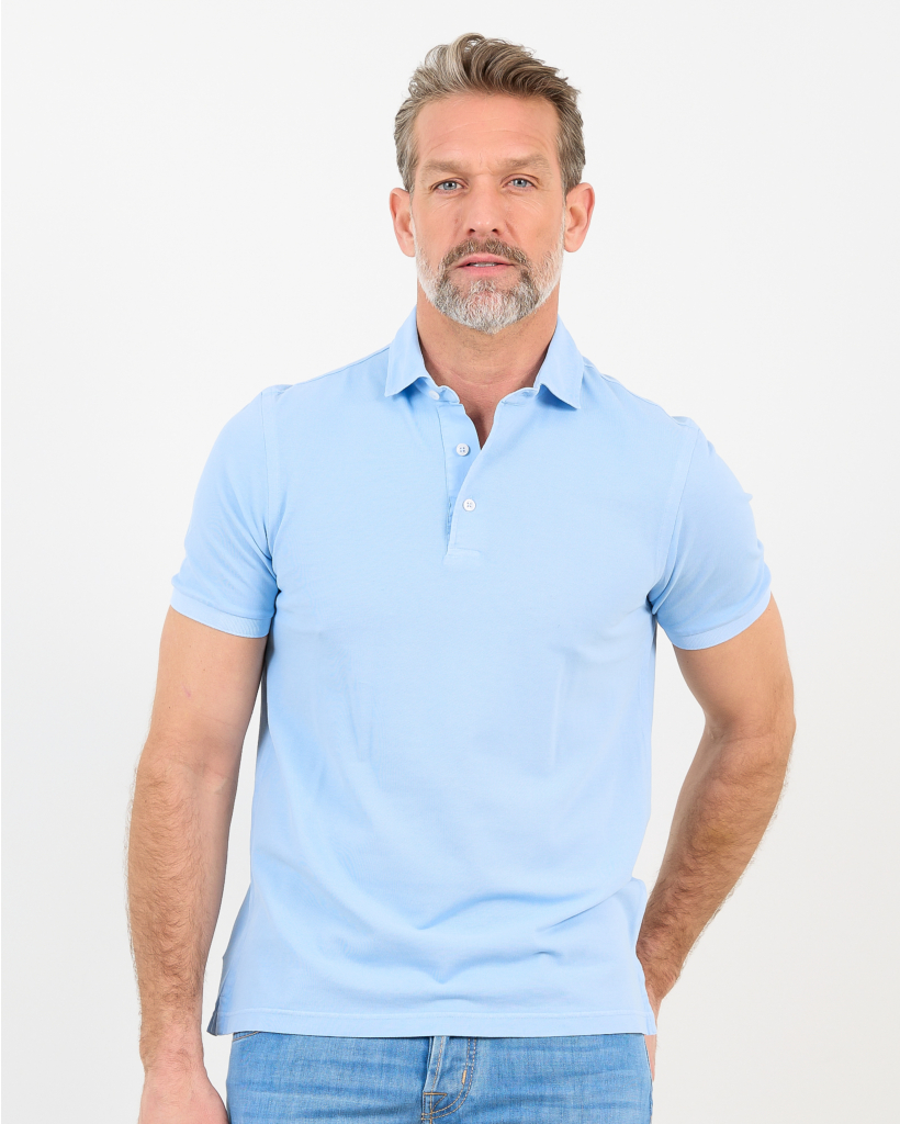 Blue Short-Sleeve Polo