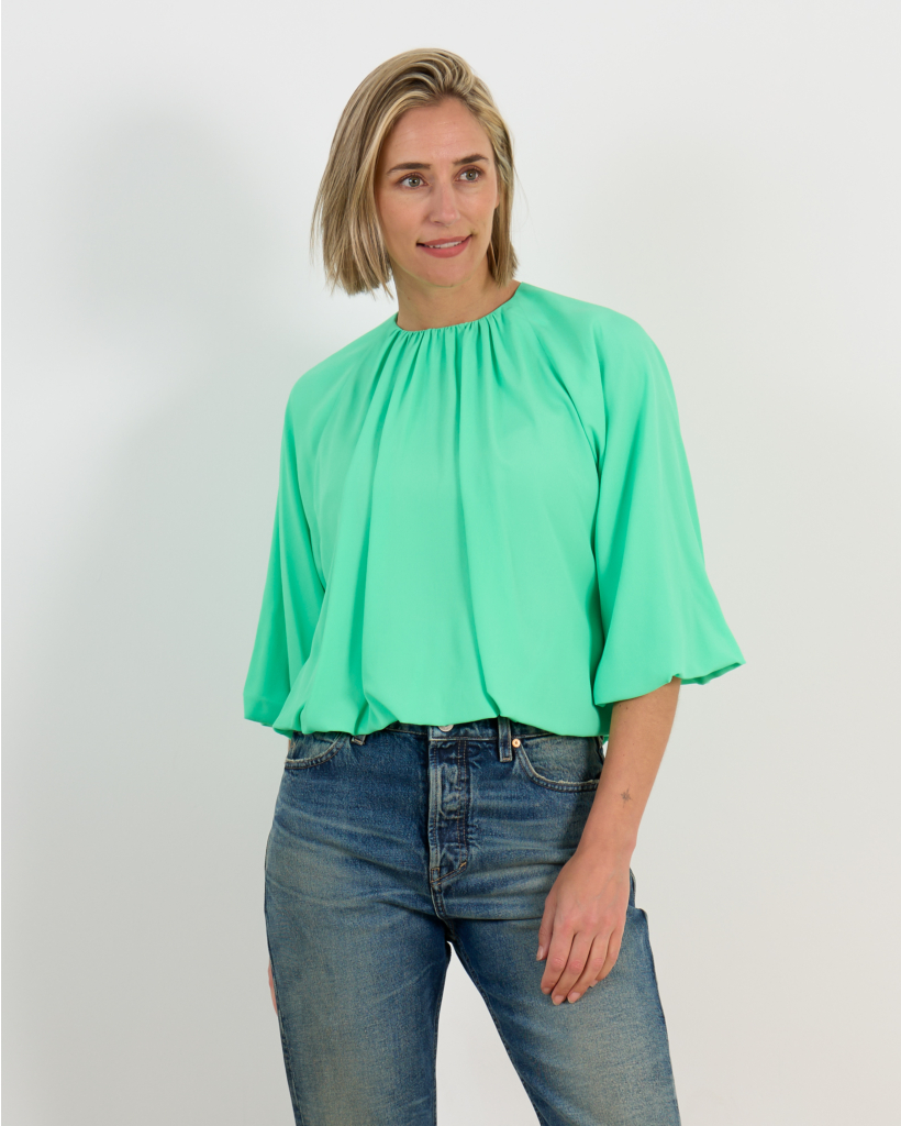 Edie Blouse Short Sleeve Green