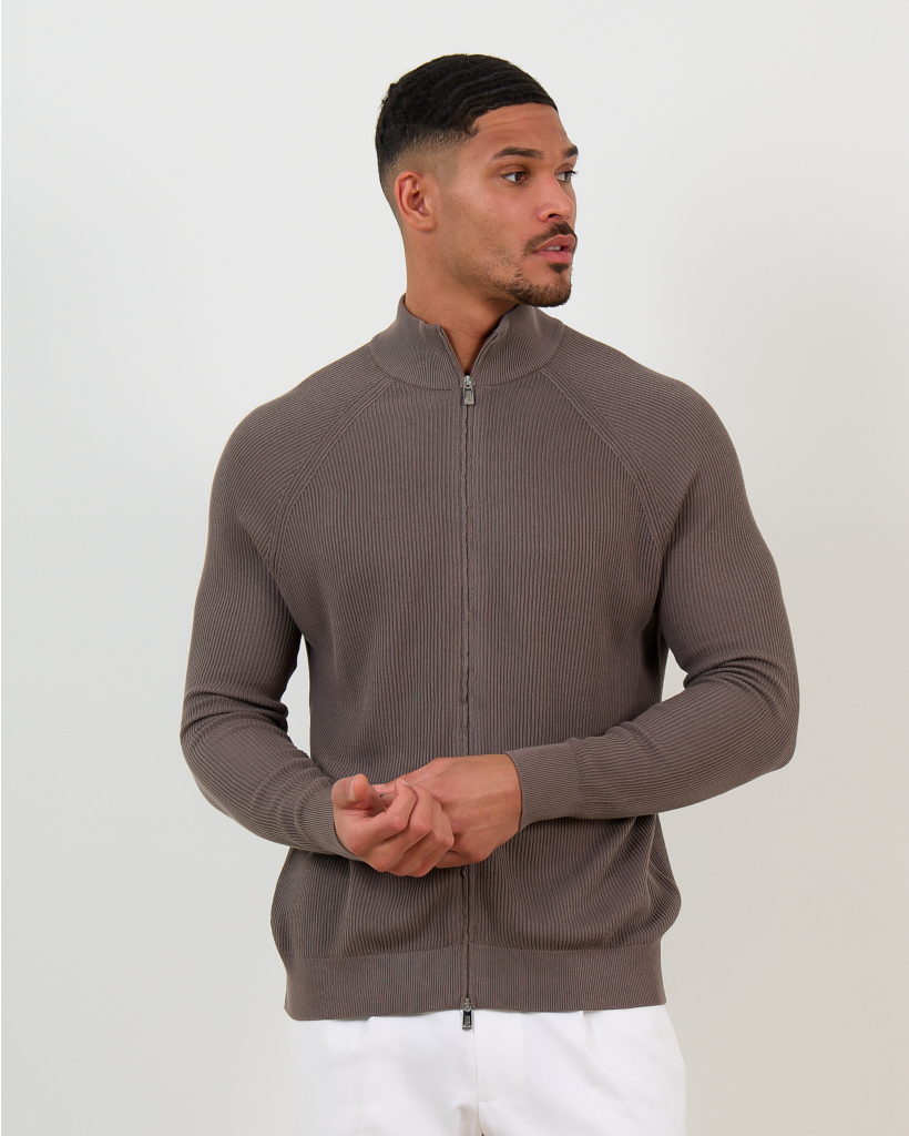 Paul Open Cardigan Taupe