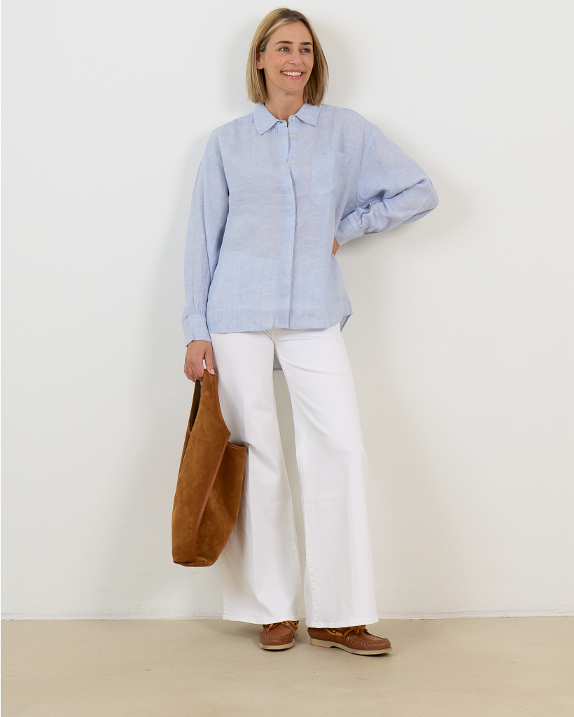 Daddy Blouse Lange Mouw Blue