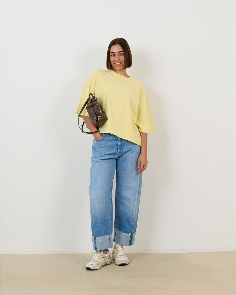 Eloise T-shirt Short Sleeve Round Neck Yellow