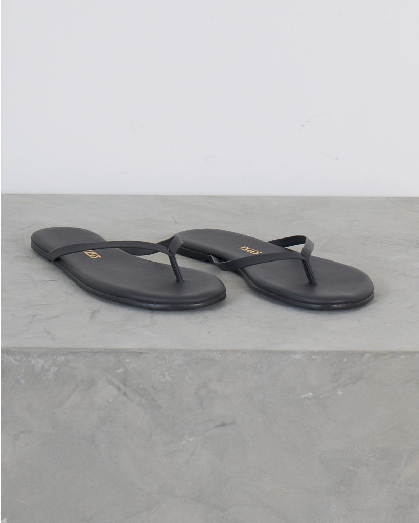 Solid Slippers Washed Black