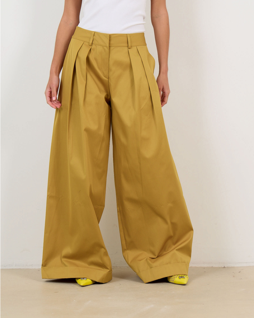 Mila Gabardine Trousers Olive