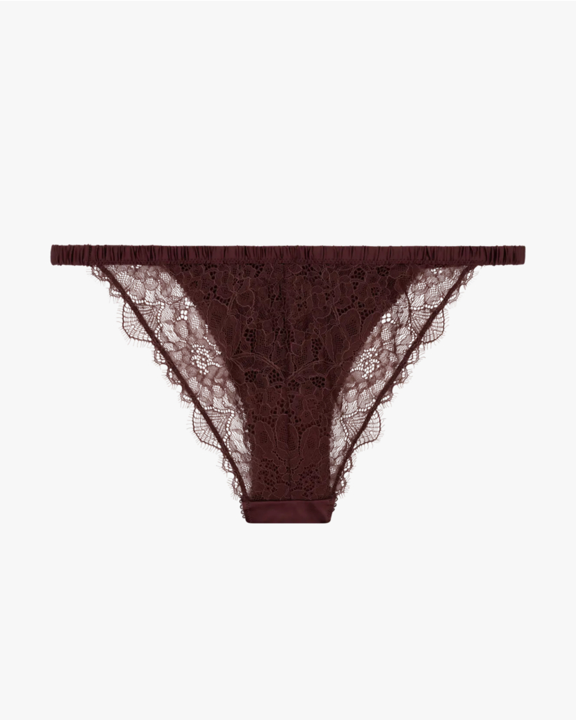 Wild Rose Comfortable Lace Briefs Dark Brown