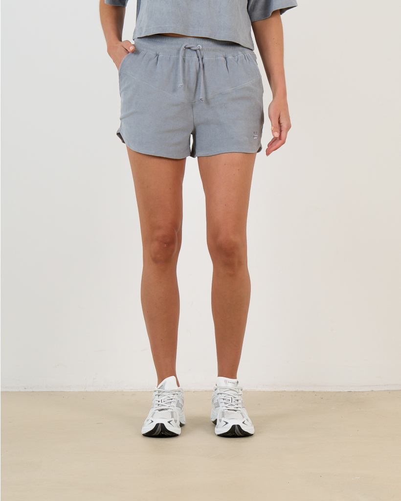 Saha_P4 Jersey Terry Shorts Blue Grey