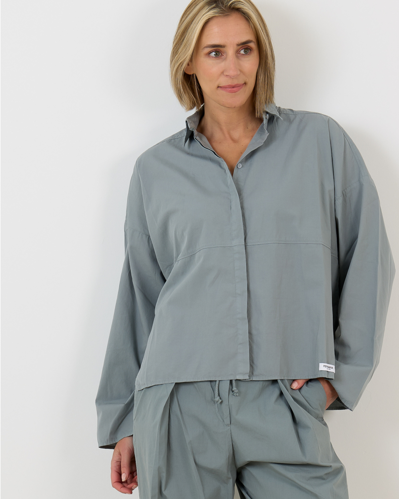 Katoenen Blouse Monument Grey 