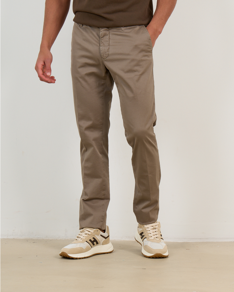 Taupe Cotton Trousers