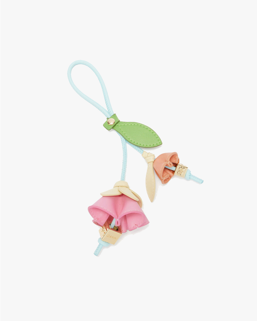 Flower Bag Charm Pink Drink