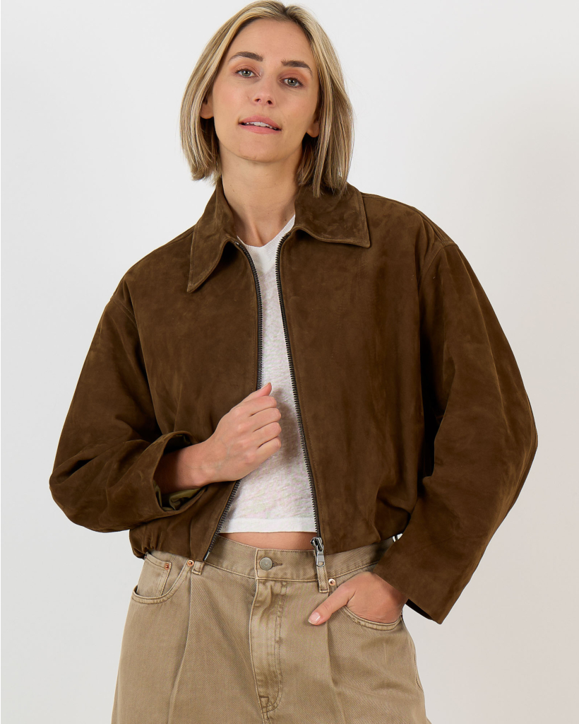 Milia Suede Khaki Jacket