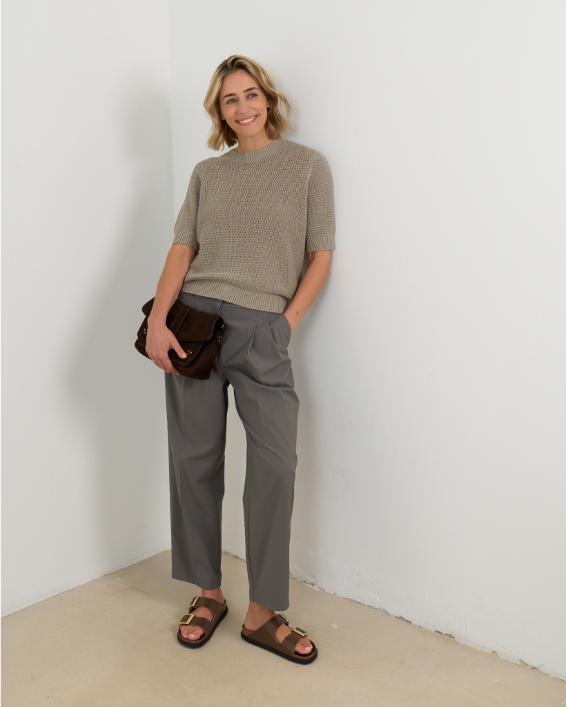 Sanidy Pullover Short Sleeve Khaki Green