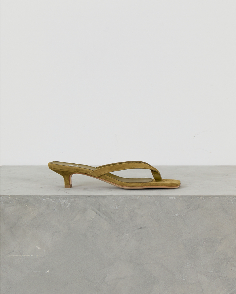 Cora Suede Mule Aloe