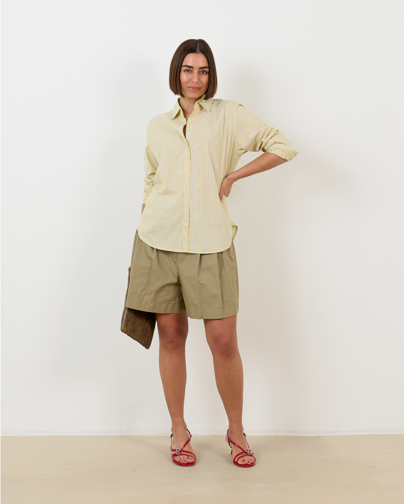 Khaki Green Tailored Shorts