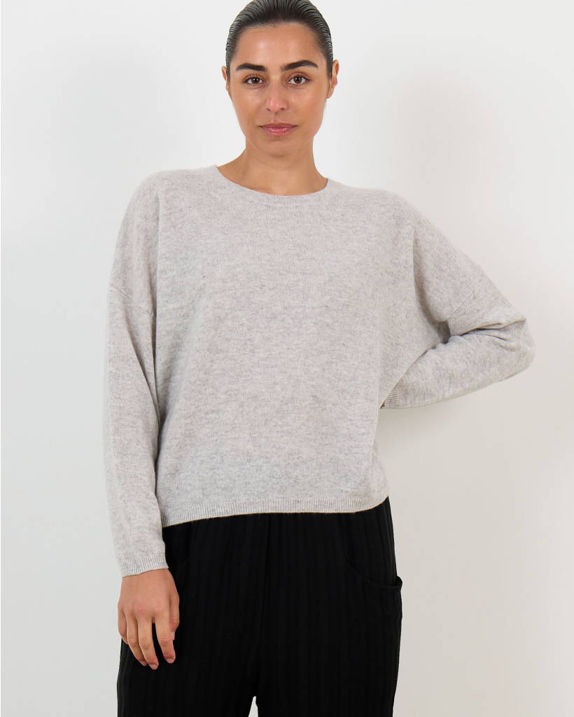 Kaira Cashmere Sweater Light Grey Mélange